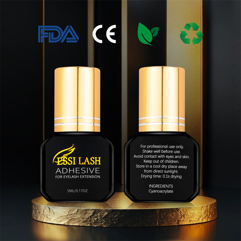 GOLD+ Pegamento para extensiones de pestañas de secado rápido (0,1 segundos) 5 ml