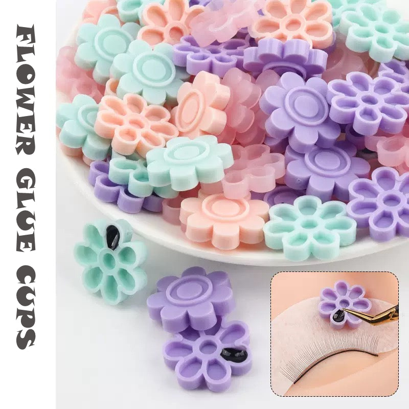 Flower Shape Glue Cups 100 pcs