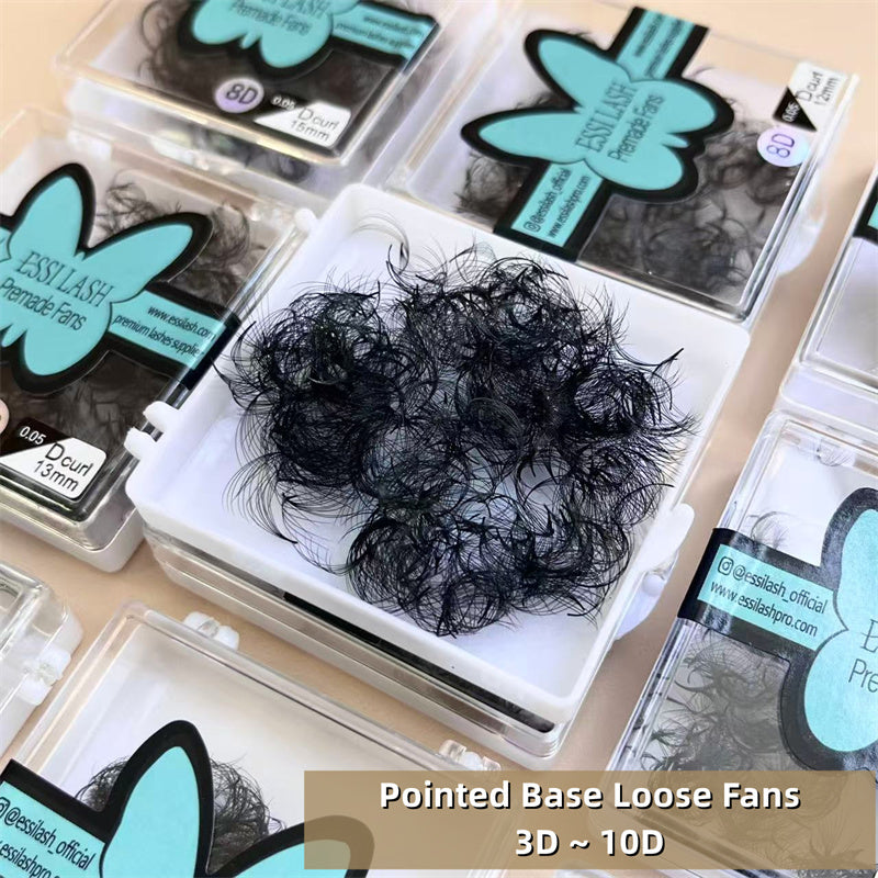 500 Loose Fans Loose Base Premade Fans 3D ~ 10D