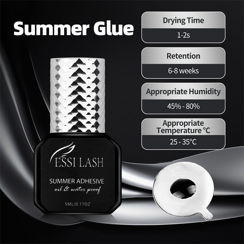 ¡Pegamento de verano! Pegamento para pestañas resistente al agua y al aceite, 5 ml