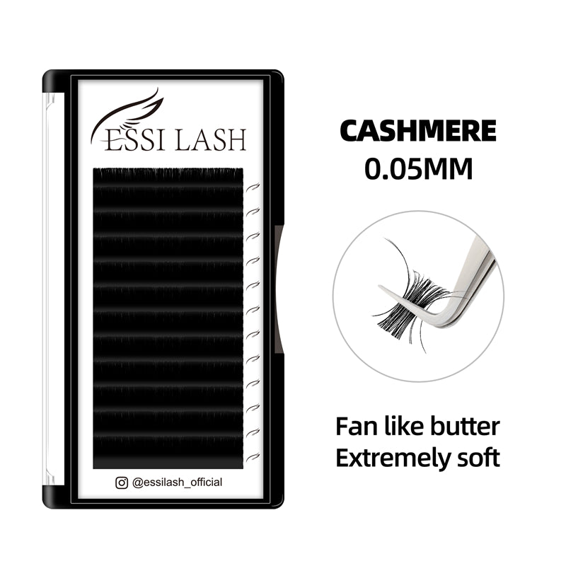 Cashmere 0.05 Volume Eyelash Extension Matte Black Fluffy