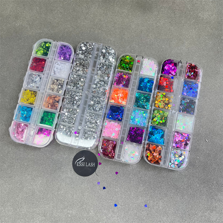Calcomanías decorativas (12 colores por caja)