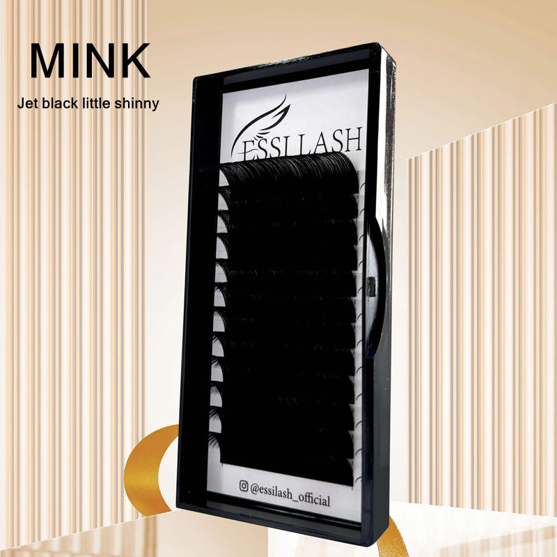 Mink Lashes, Glossy Jet Black Volume Eyelash Extension