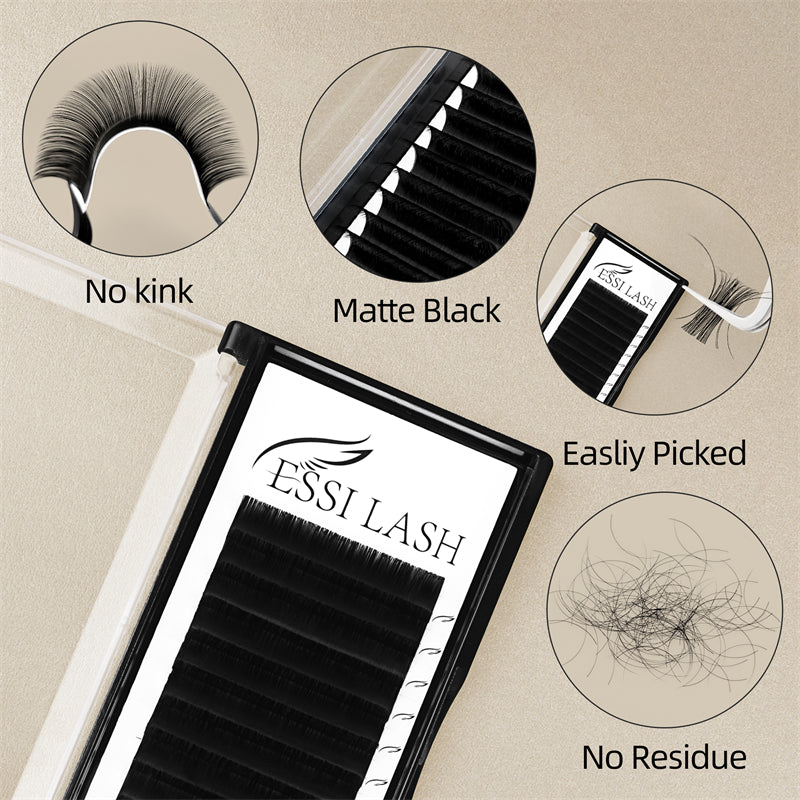Cashmere 0.05 Volume Eyelash Extension Matte Black Fluffy