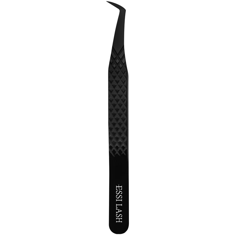 Pinzas para pestañas con volumen premium negras con punta de fibra 