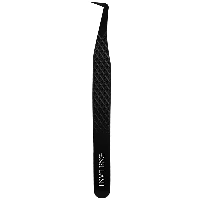 Pinzas para pestañas con volumen premium negras con punta de fibra 