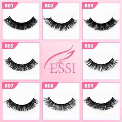 Pestañas postizas DIY (155 unidades), kit de extensiones de pestañas postizas, pestañas + pegamento + pinzas