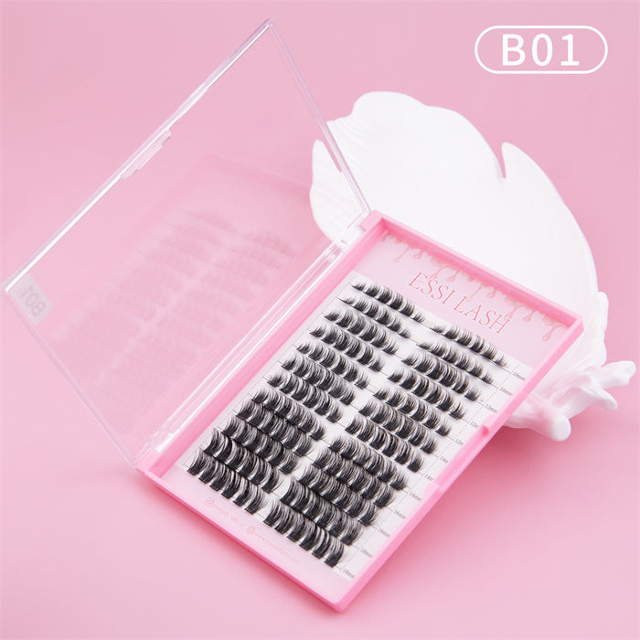 Cluster Lashes,  Cluster Lashes Extensions Kit, Lashes+Glue+Tweezer