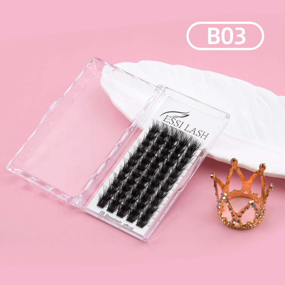 Pestañas postizas DIY (155 unidades), kit de extensiones de pestañas postizas, pestañas + pegamento + pinzas