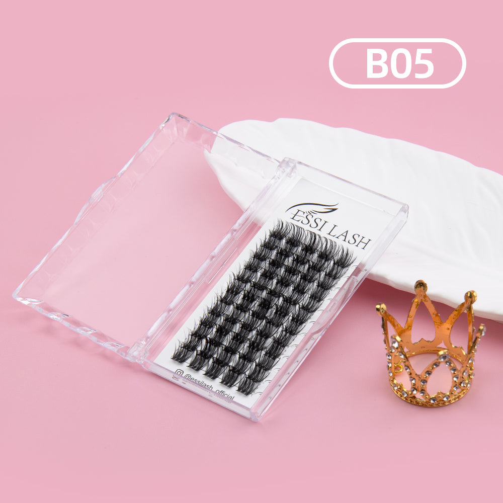 Pestañas postizas DIY (155 unidades), kit de extensiones de pestañas postizas, pestañas + pegamento + pinzas