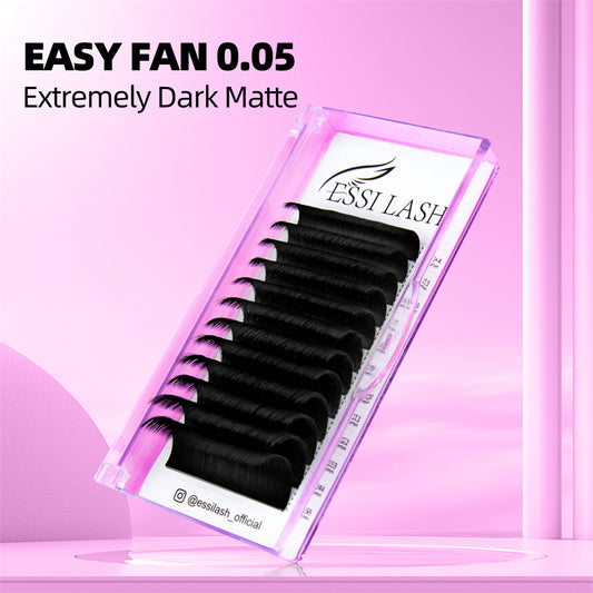 Extensiones de pestañas Easy Fan 0.05 Negro Azabache