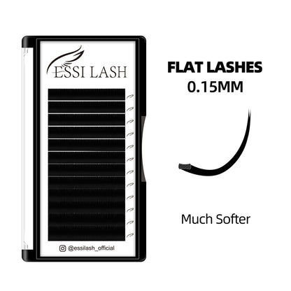 Pestañas planas 0.15 Elipse negro mate oscuro 