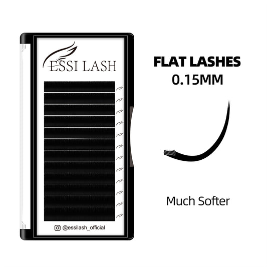 Pestañas planas 0.15 Elipse negro mate oscuro 