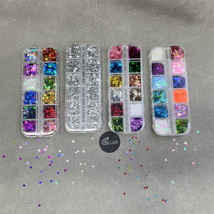Calcomanías decorativas (12 colores por caja)