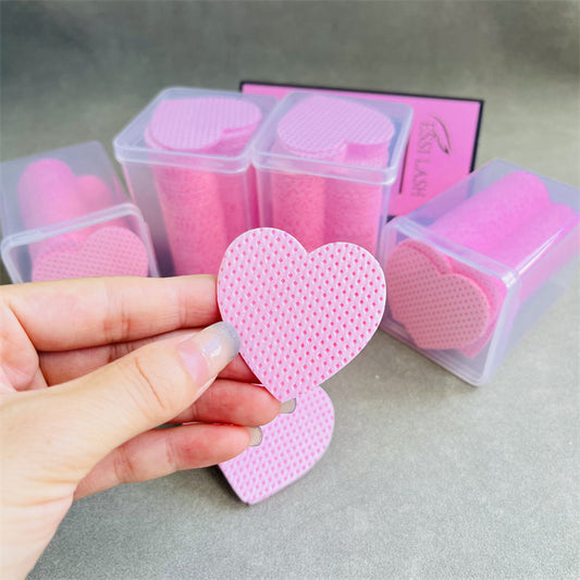 Toallitas adhesivas rosas con forma de corazón