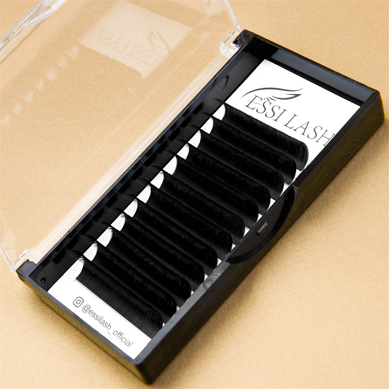 Extensiones de pestañas Velvet Lashes 0.03 Volumen Negro Mate Super Oscuro 